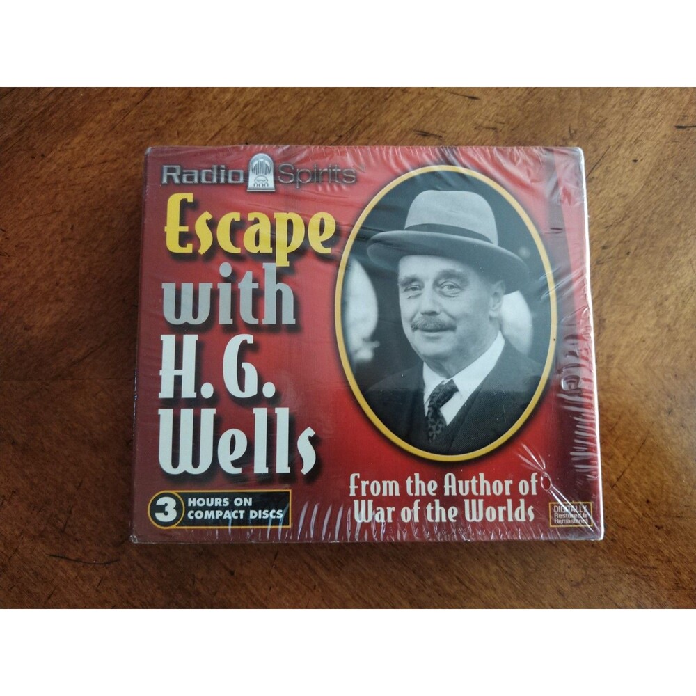 New Sealed Radio Spirits Escape With H.G. HG Wells 3 Audio CD 3 Hours Epic Shows
